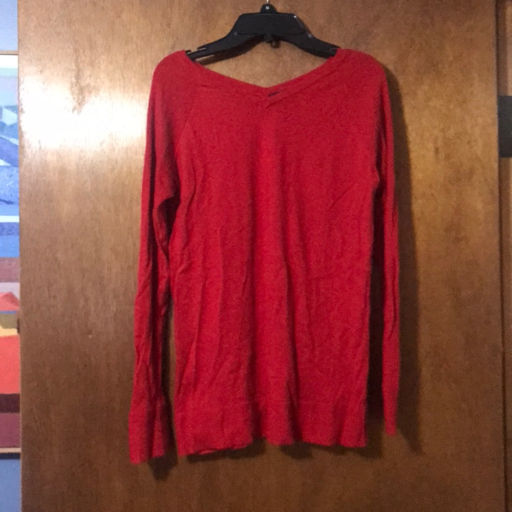 The Limited V neck red sweater size medium
